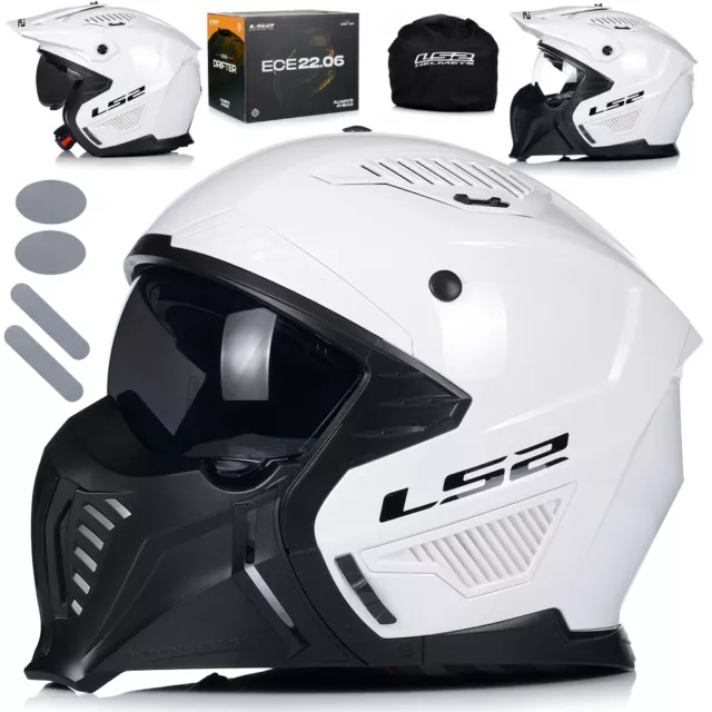 Motorradhelm Jethelm LS2 OF606 DRIFTER SOLID Helm Roller Trial Motorrad 22.06