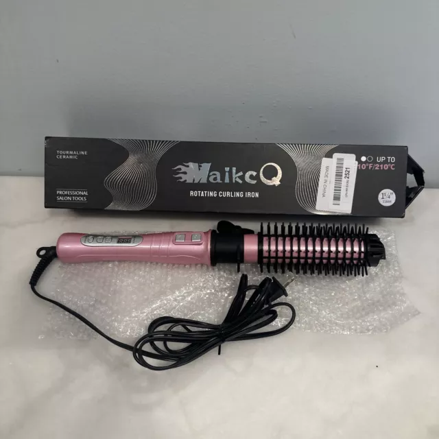 MaikcQ Professional Rotating Curling Iron Tourmaline Ceramic 1.25 Barrel “READ”