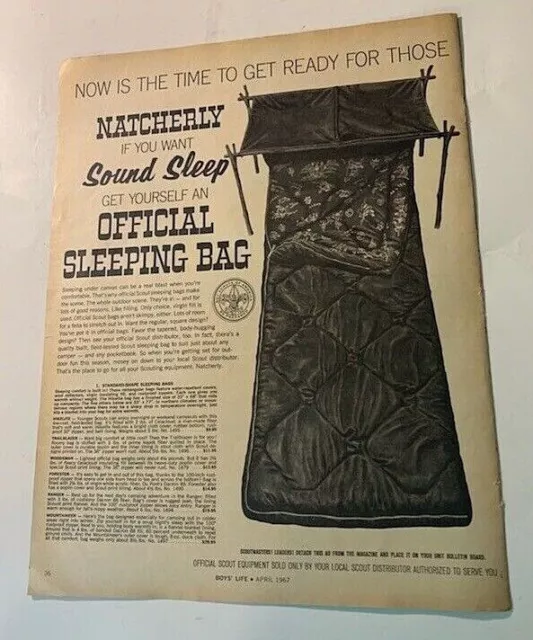 BSA Boy Scouts America Vintage Sleeping Bag Be Prepared Zipper Straps Green