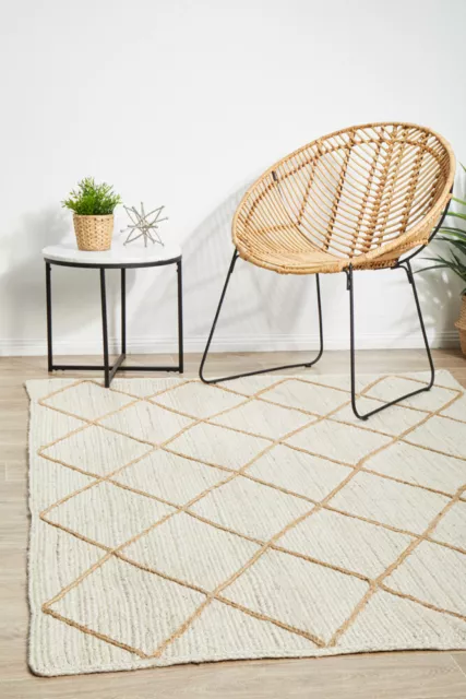Quincy Dimond's Natural Tribal Reversible Hand-Made Modern Rug Carpet