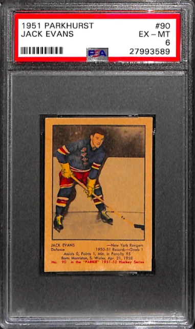1951 Parkhurst #90 Jack Evans Psa 6 27993589