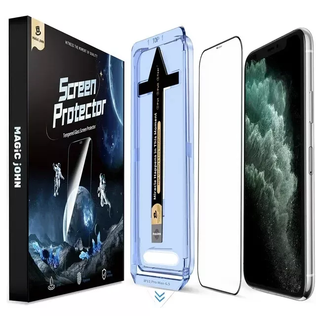 MAGIC JOHN 2 Pack Screen Protector for  iPhone 11 Pro Max 6.7 inch Tempered Corn