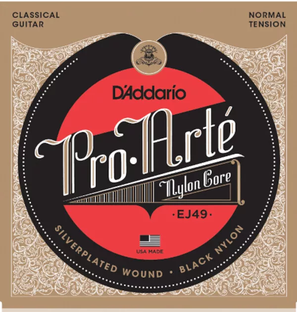 D'Addario EJ49 Pro-Arte black Nylon - normal - Saiten für Konzertgitarre