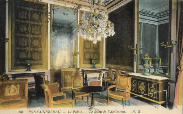 "CPA Fontainebleau ""The Palace - The Salon de l'Abdication"