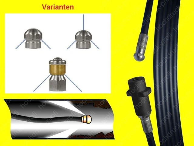 TolleTour Rohrreinigungsschlauch Für Hochdruckreiniger 180bar Rohrreinigungsset Schlauch Mit Adapter Geeignet Fur Karcher K2 K7 15m 82297895
