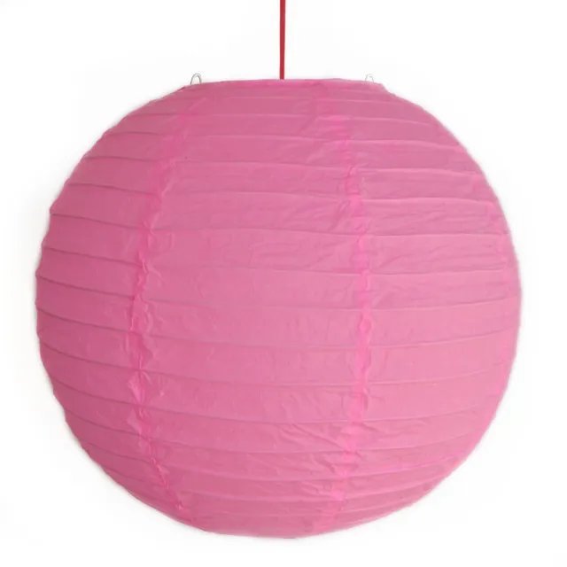 2 of 12" Chinese Pink Paper Lanterns