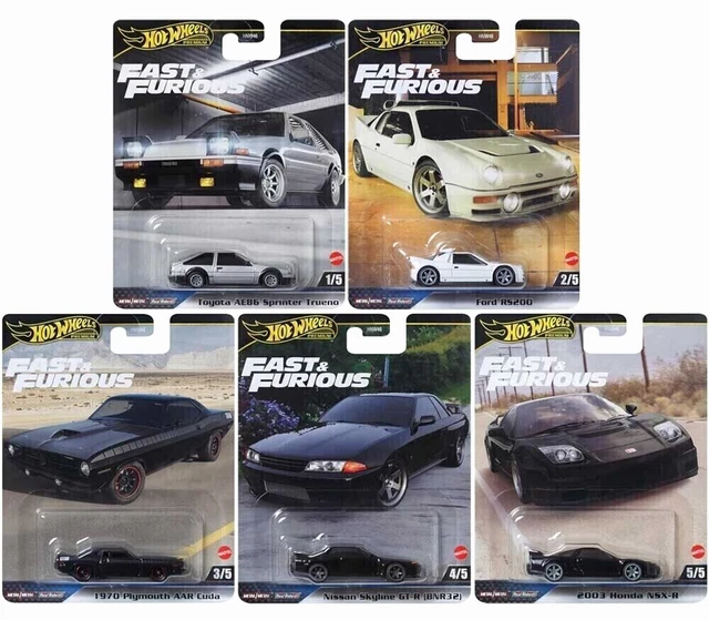 Lot De 5 Voitures Hot Wheels Premium Fast & Furious - Modèle HNW46 2023, échelle 1:64, Neuves