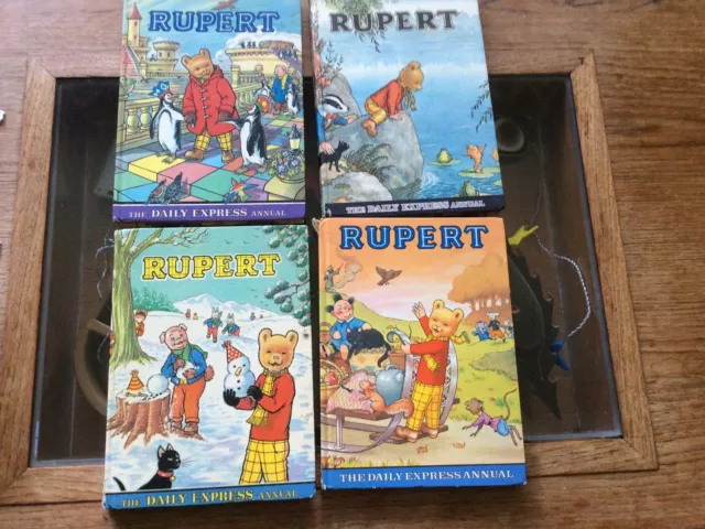 rupert bear annuals job lot of 10 All In Good Used Condition
