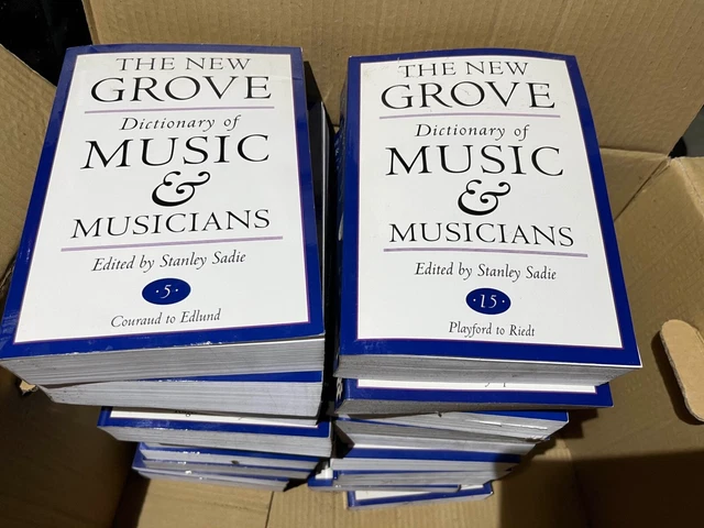 NEW GROVE DICTIONARY Of Music And Musicians STANLEY SADIE Paperback 20 new-grove-dictionary-of-music-and-musicians-stanley-sadie-paperback-20