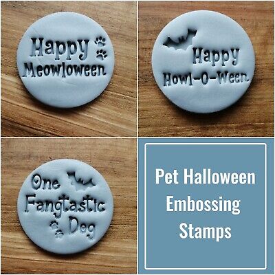 Pet Dog Halloween Stamp Embossing cupcake and cake stamps Happy Howl-O-Ween