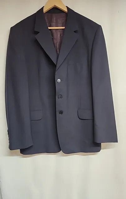 Paul Smith London Men's Navy 3 Button Wool Jacket Blazer Size 42 R