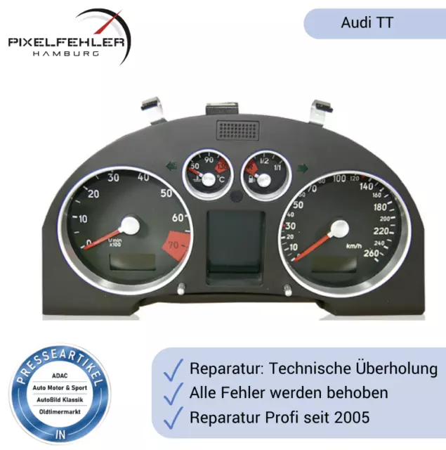 Audi TT 8N Tacho Reparatur Kombiinstrument | komplette technische Überholung!