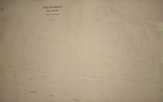 Plan Cadastral de BORDEAUX-PALUDATE de 1866