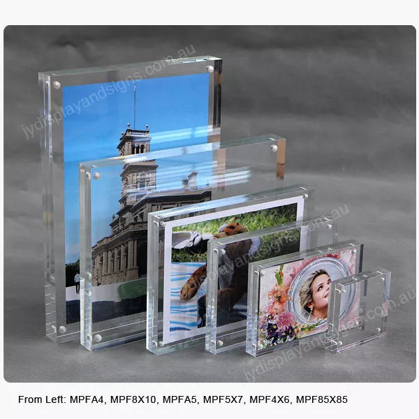 A4 Premium Magnetic Clear Acrylic Photo Frame / Perspex Picture Holder