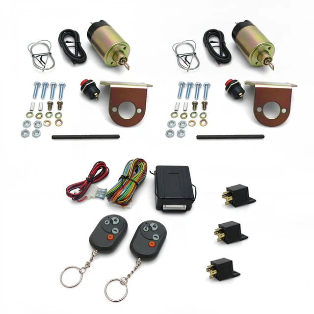 100lbs Shaved Door Handle Popper Kit w/ 8 Function Remote Keyless Entry Hot Rod