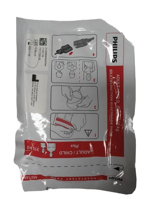 Phillips M3713A HeartStart AED Pads Trainer. Exp2022.ADULT/CHILD 210kg