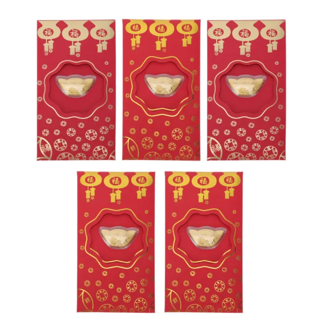 5 Pcs Roter Umschlag Des Neuen Jahres Chinesisches Hong-Bao Der