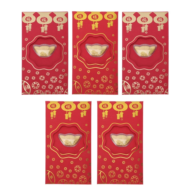 5 Pcs Roter Umschlag Des Neuen Jahres Chinesisches Hong-Bao Der