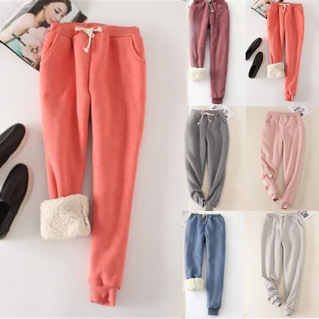 Acetate fiber Winter Women Lady Trousers Pants Thick Winter Warm Loose Trousers