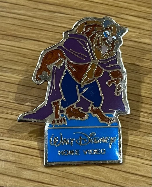 VINTAGE WALT DISNEY Home Video Beauty And The Beast Pin Badge £2.99 ...