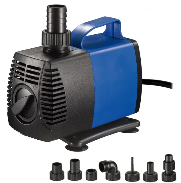 1450 GPH Amphibious Aquarium Water Pump Closed-loop Inline Fountain Submersible