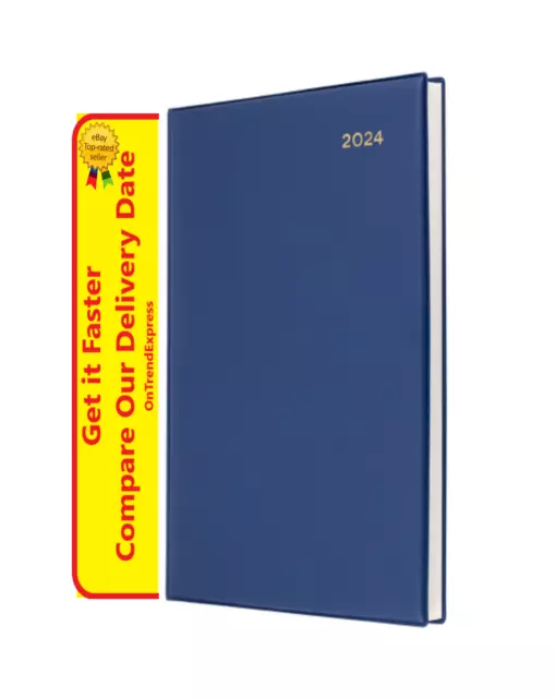 2024 Diary Collins Belmont Colours A5 Day to Page DTP Navy Blue 187.V59