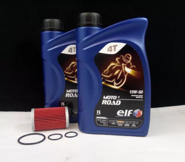 Service Kit Ölwechsel Ölfilter Elf MOTO 15W50 passt für KTM Duke / RC 125