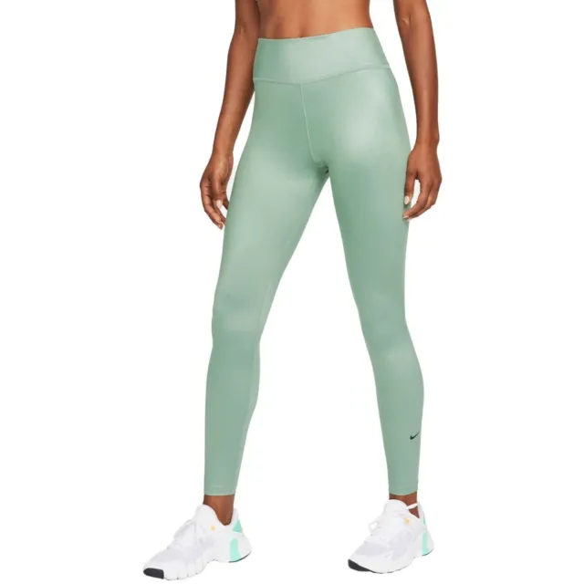 Nike Pro Women's Dri Fit Mid Rise Tight Mesh-Paneled Leggings