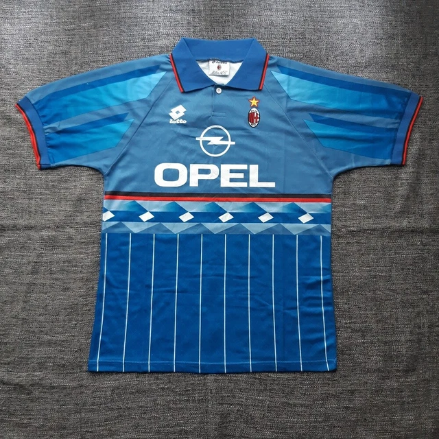 Maillot Third AC Milan 1995-1996 - Roberto Baggio 18 Maldini 3 Baresi 6 Weah 9
