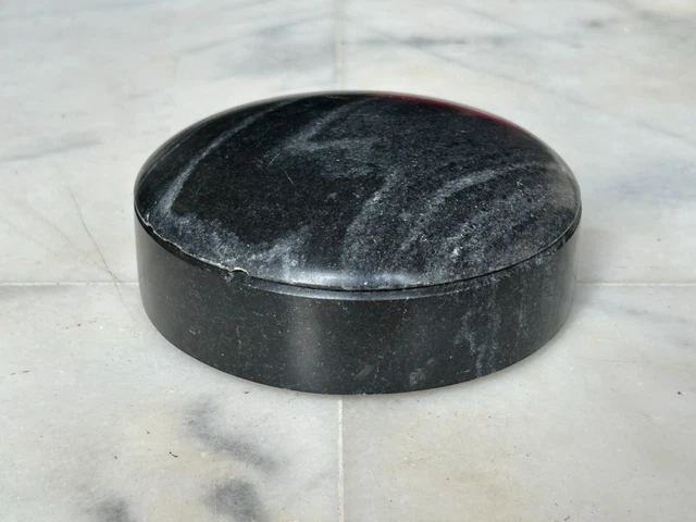 Handcrafted Mármol Negro Piedra Decorativo & Serveware Bol Olla con Tapa Juego 1