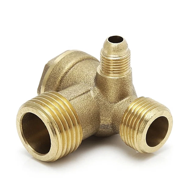 Válvula de retención compresor de aire 20 16 10mm (G1/2xG3/8x G1/8) ojales de latón
