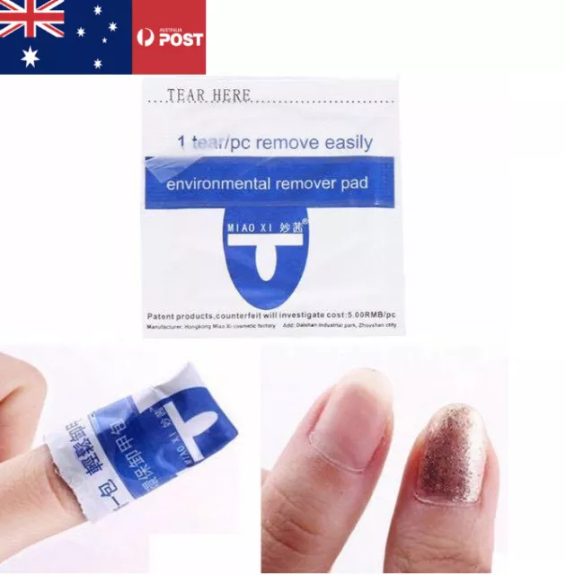 Nail Polish Removal Remover Disposable Gel Pads UV Soak Off Acetone Australia