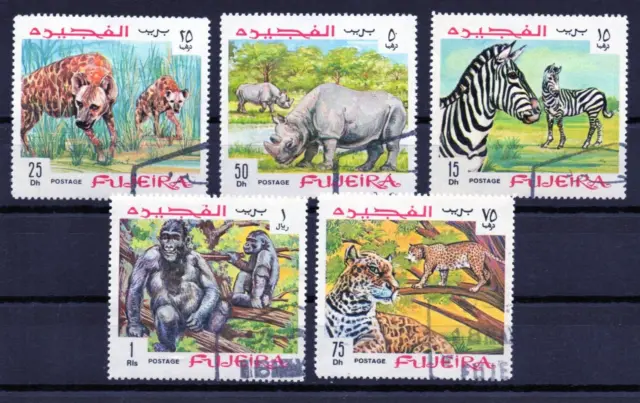 Fujeira complete series year 1966 used fauna animals