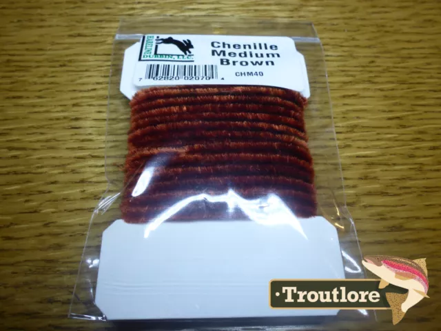 Brown Medium Chenille Rayon Hareline Dubbin Yarn  New Fly Tying Material