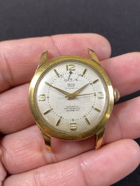 OROLOGIO BRITIX INCABLOC Automatico 17 Gioielli Da Uomo Svizzero Carica - Foto 7