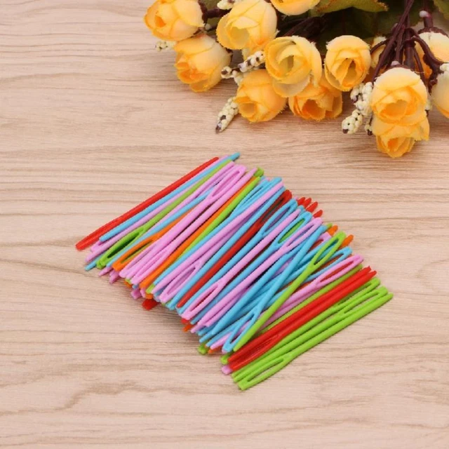7/9cm Plastic Needles Plastic Sewing Needle Tool  Kids DIY Toys