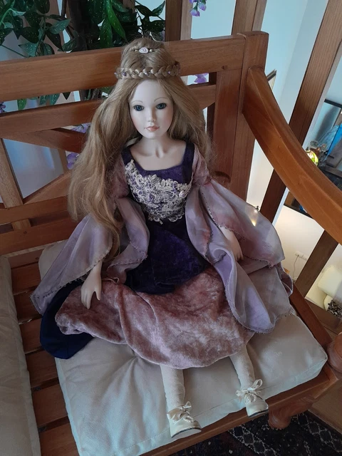 Poupée D'Artiste Mundia – Ally – Porcelaine – 64 Cm – Rare – Cécile Et Christine