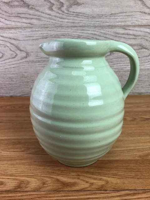 Denby Grün gerippter Krug Krug 7"