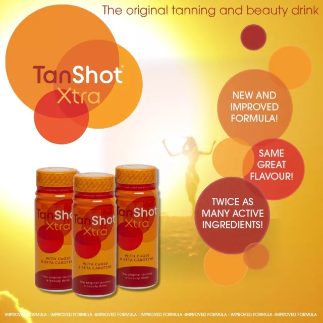 Tan Shot Xtra Bräunung und Schönheitsgetränk mit CoQ10 und Vitaminen TanShot 2