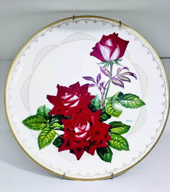 Vtg Edward Marshall Boehm "The Love Rose" 1981 Limited Edition Decorative Plate