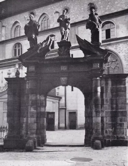 Glatz/ Kłodzko- Barocktor der katholischen Kirche (Schlesien) 1934