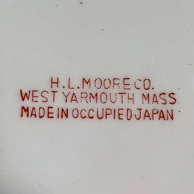 Florida Porcelain Souvenir  Dish Hl Moore Co Occupied Japan 2
