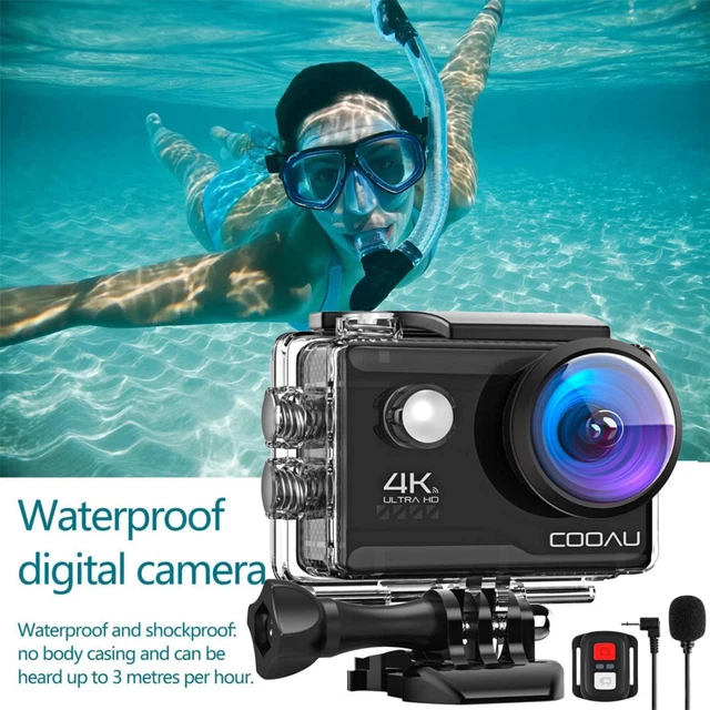 Pro Diving Camera ACTION CAMERA GO 4K UHD 40M Diving Waterproof Video Pro Mount ...