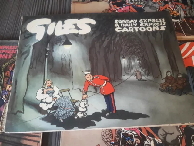 5 Early Giles Cartoon Books Annuals 7th to 10th Seventh - Tenth Series  Cutouts 2