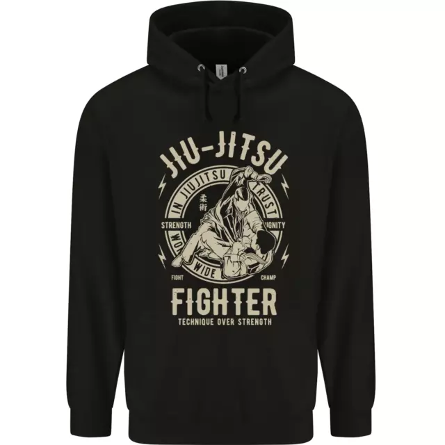 Jiu Jitsu Fighter Mixed Martial Arts MMA Mens 80% Cotton Hoodie