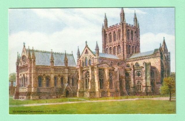 A R Quinton postcard - Hereford Cathedral from N.E. - 3125