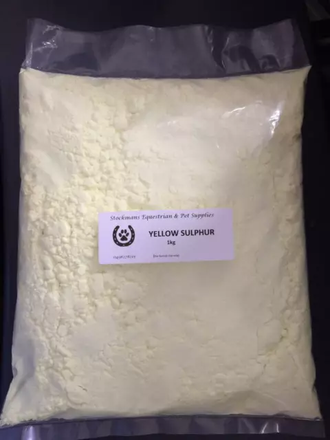 Yellow Sulphur Powder 1kg for Dogs and Horses