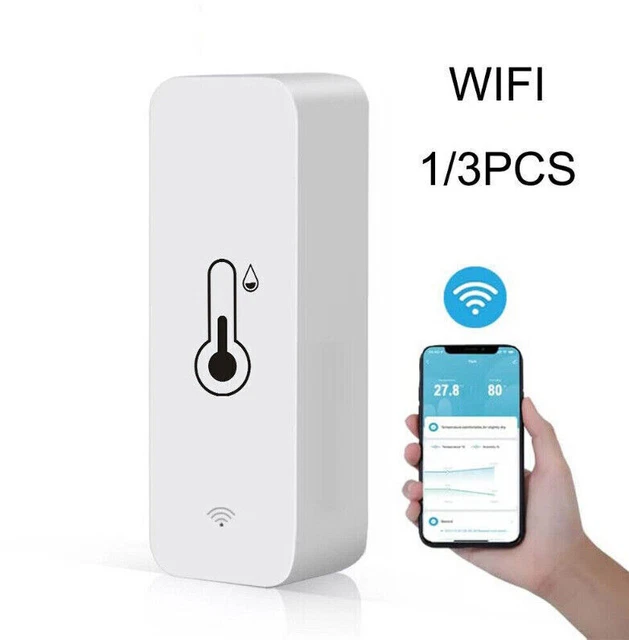 Capteur Température Et Humidité WiFi Tuya Avec Sonde - Contrôle Via App, Sortie Contact Sec - Pour Aquarium, Serre