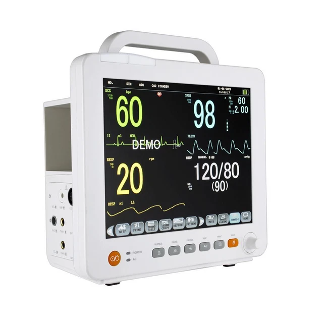 Plug-in Patient Monitor Modular Touch Screen 12 Inch Multi-parameter Portable