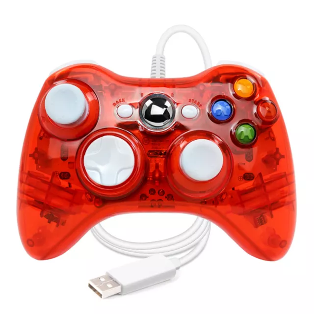 USB Wired Gaming Controller Joypad Gamepad for Microsoft Xbox 360 (Red) FR 2